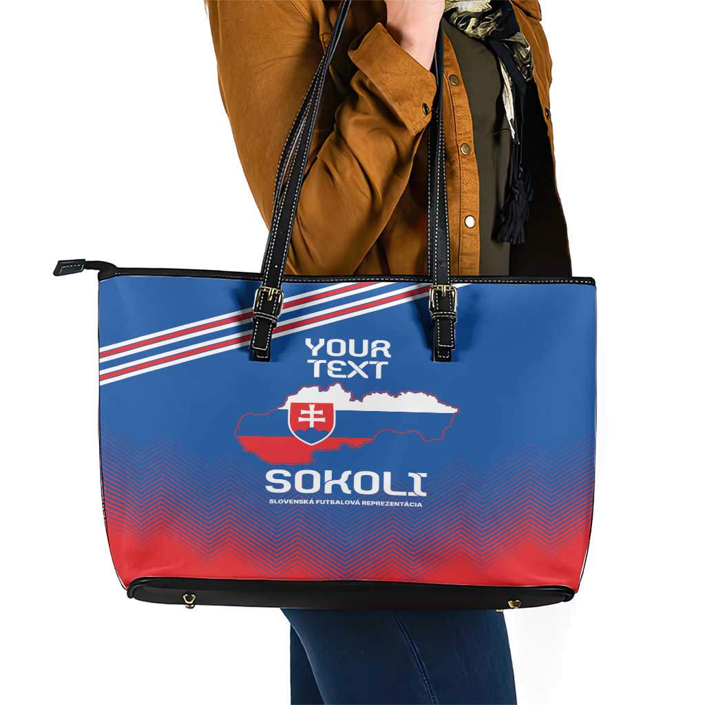 Custom Slovakia Football Leather Tote Bag Come On Sokoli Falcons LT9