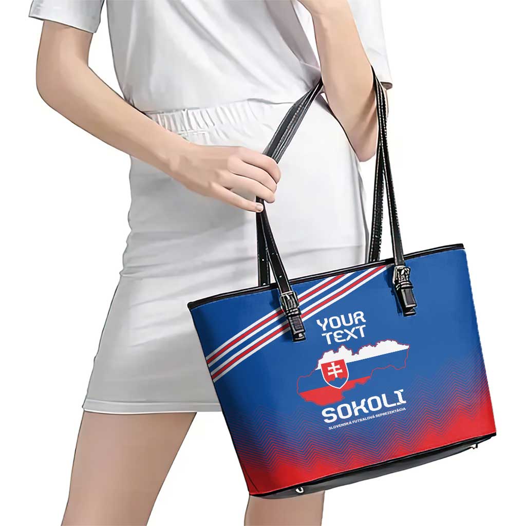 Custom Slovakia Football Leather Tote Bag Come On Sokoli Falcons LT9