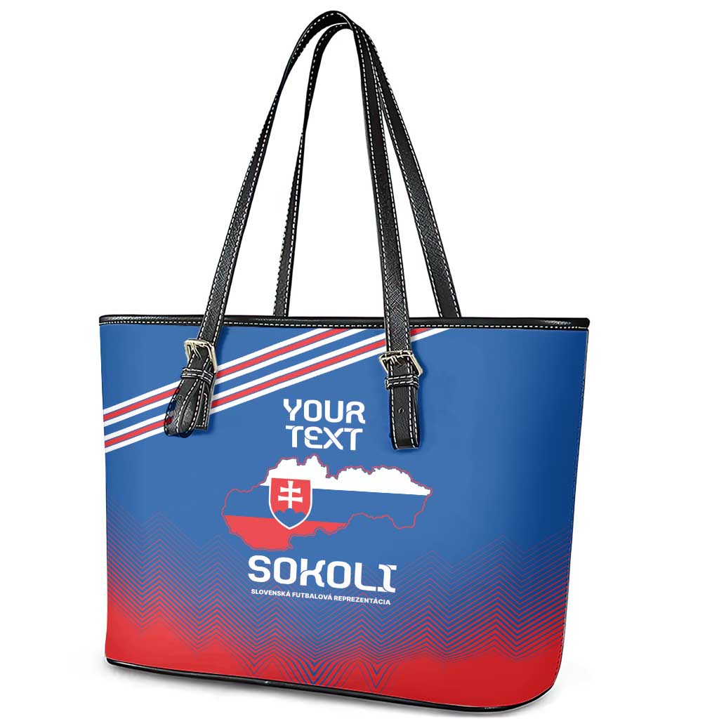 Custom Slovakia Football Leather Tote Bag Come On Sokoli Falcons LT9