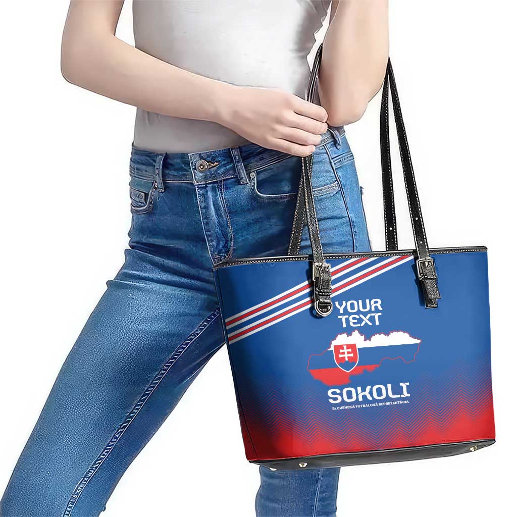 Custom Slovakia Football Leather Tote Bag Come On Sokoli Falcons LT9