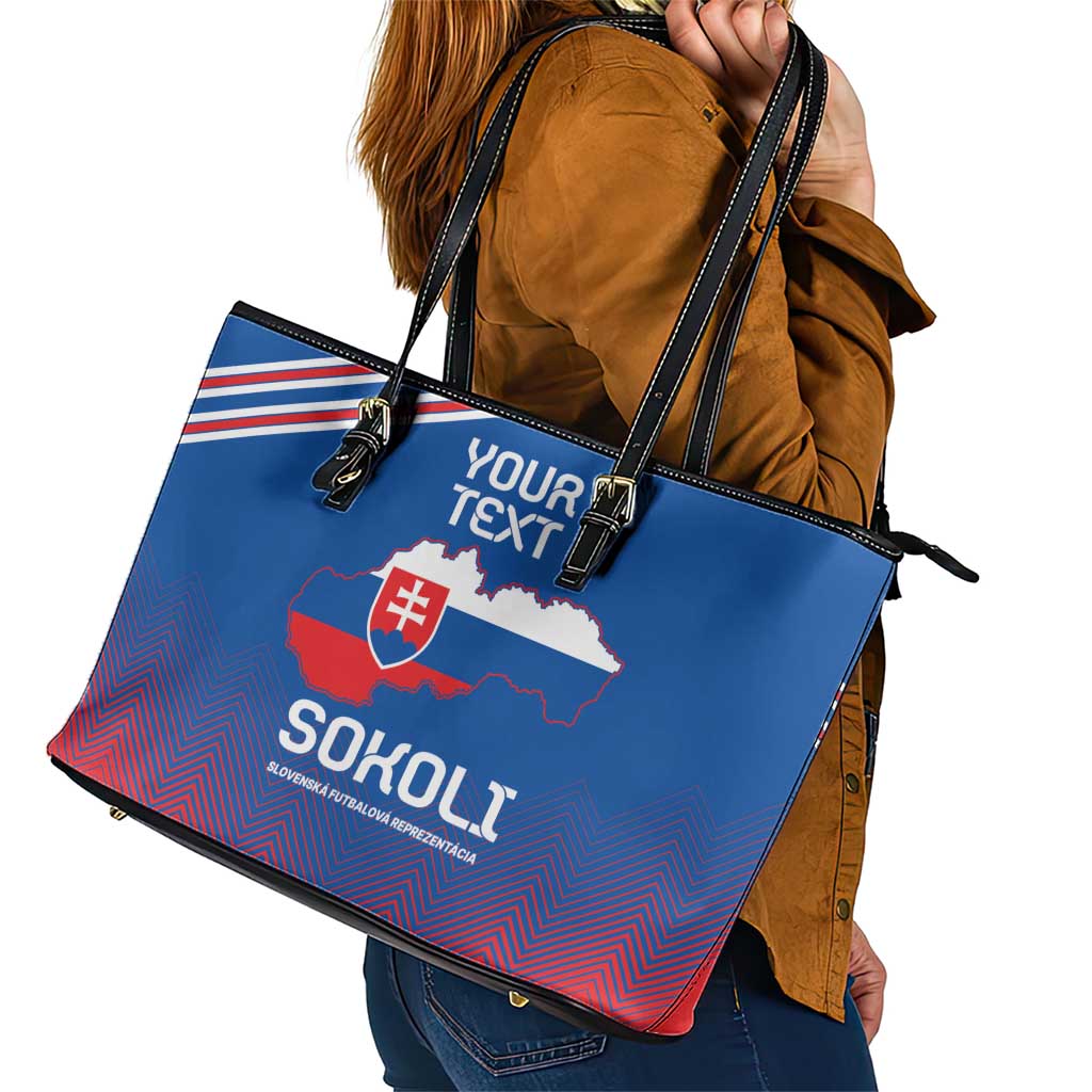 Custom Slovakia Football Leather Tote Bag Come On Sokoli Falcons LT9