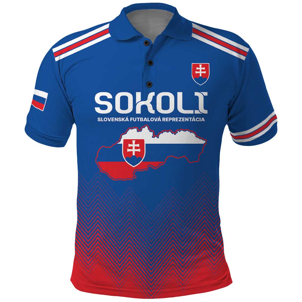 Custom Slovakia Football Polo Shirt Come On Sokoli Falcons LT9