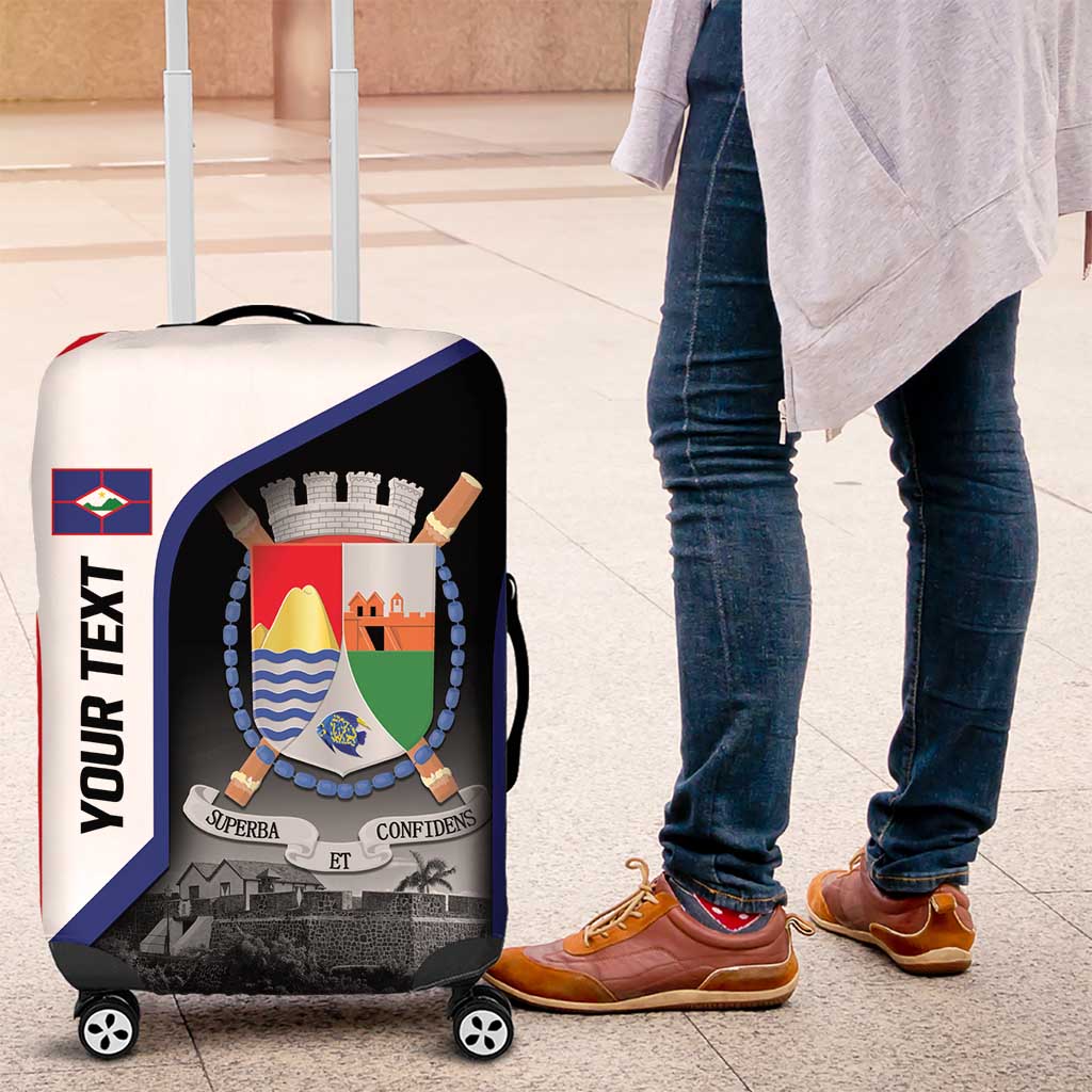 Caribbean Sint Maarten Personalized Luggage Cover Brown Pelican LT9