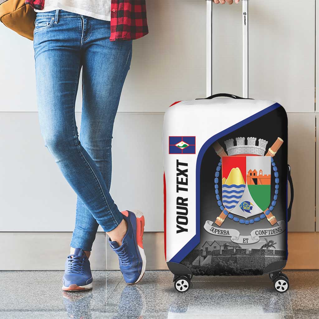 Caribbean Sint Maarten Personalized Luggage Cover Brown Pelican LT9