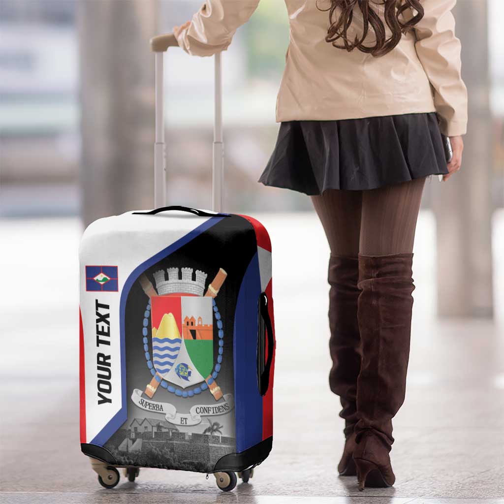 Caribbean Sint Maarten Personalized Luggage Cover Brown Pelican LT9