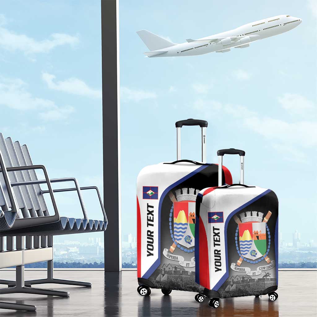 Caribbean Sint Maarten Personalized Luggage Cover Brown Pelican LT9