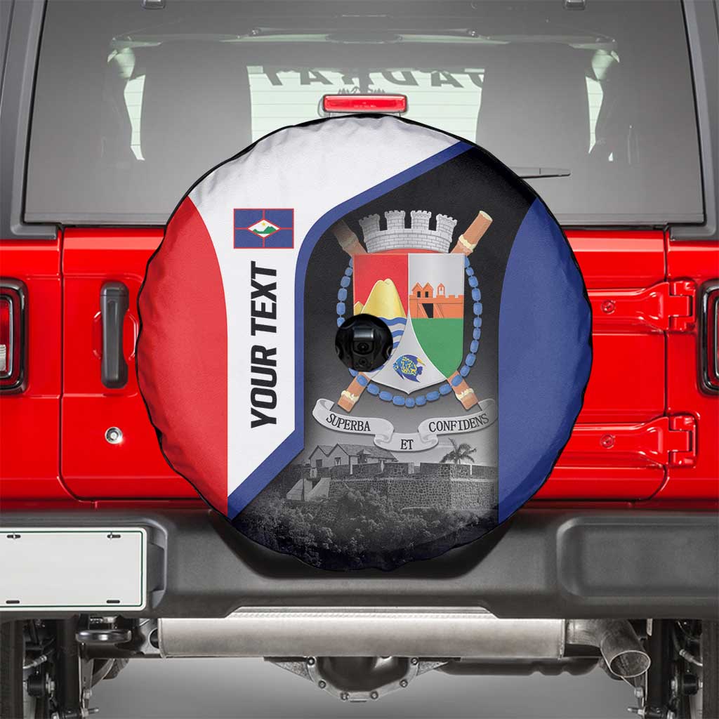 Caribbean Sint Maarten Personalized Spare Tire Cover Brown Pelican LT9