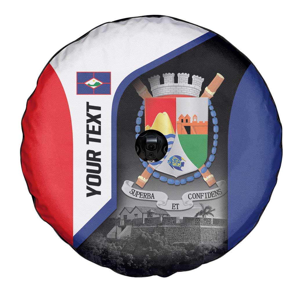 Caribbean Sint Maarten Personalized Spare Tire Cover Brown Pelican LT9