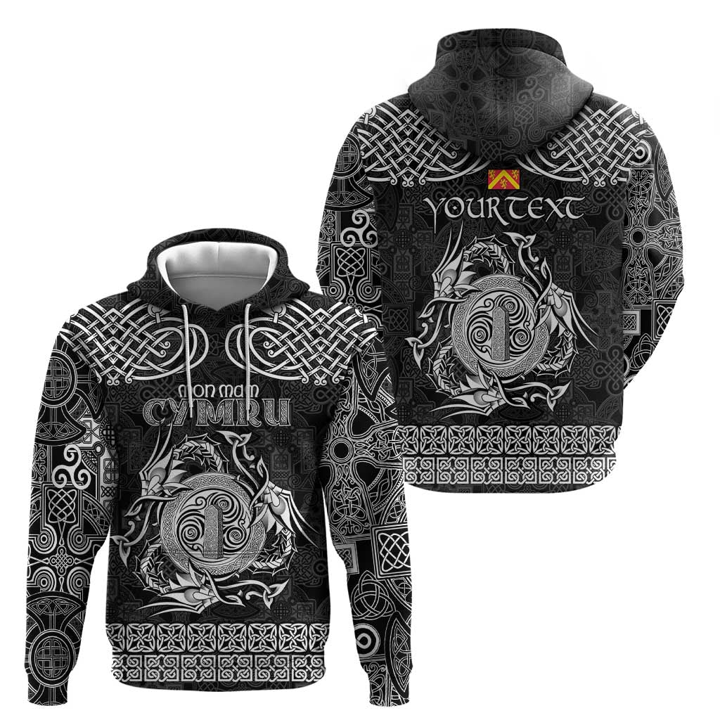 Personalized Anglesey Ynys Mon Hoodie Black Standing Stone Celtic-inspired LT9