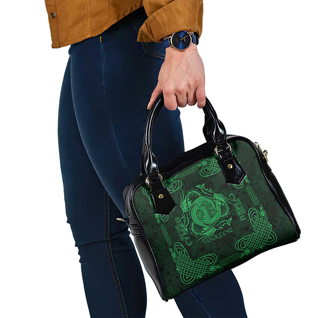 Personalized Anglesey Ynys Mon Shoulder Handbag Green Standing Stone Celtic-inspired LT9