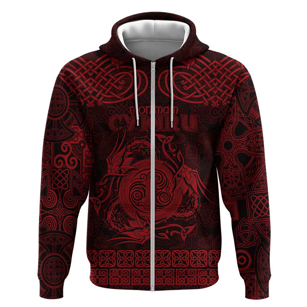 Personalized Anglesey Ynys Mon Hoodie Red Standing Stone Celtic-inspired LT9