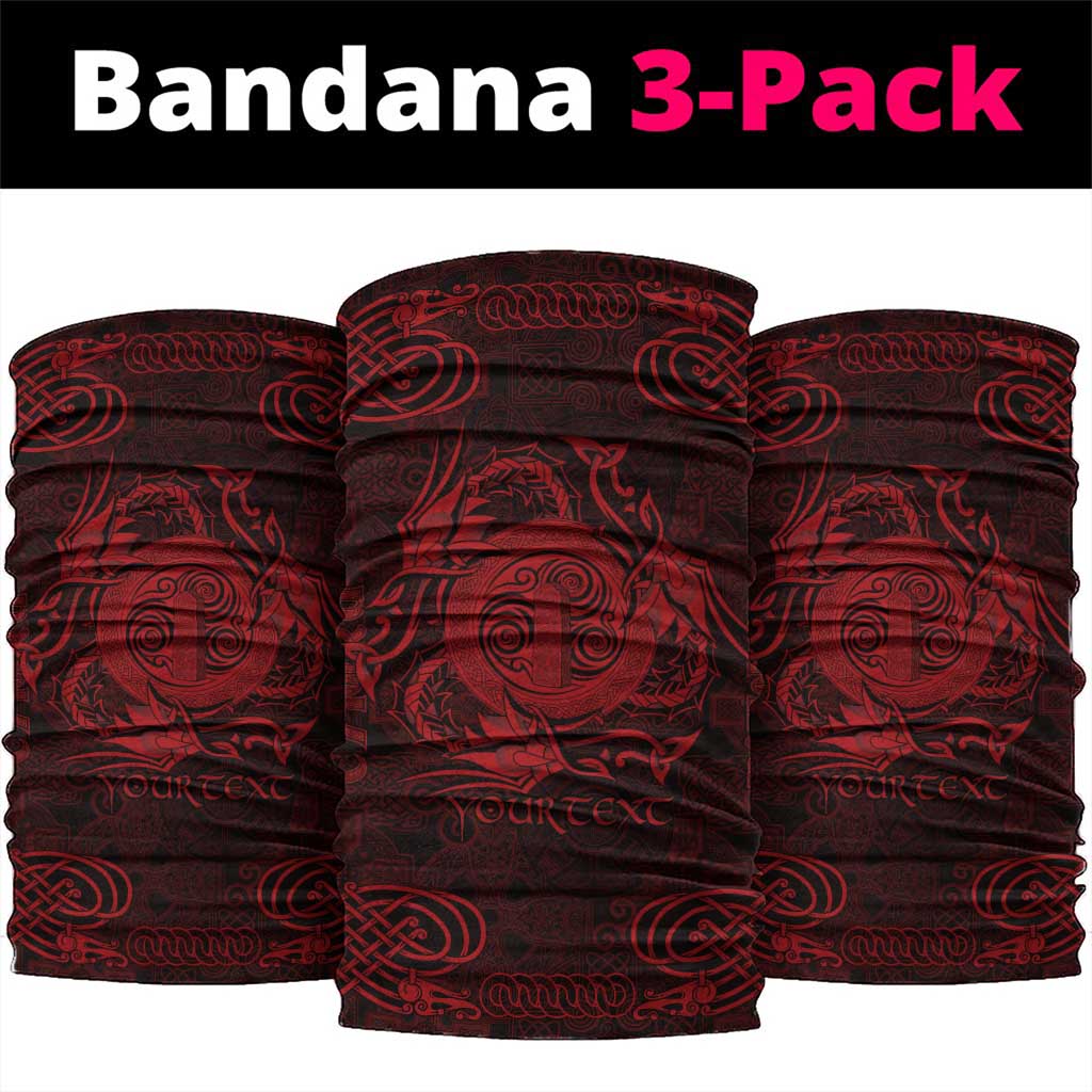 Personalized Anglesey Ynys Mon Neck Gaiter Red Standing Stone Celtic-inspired LT9