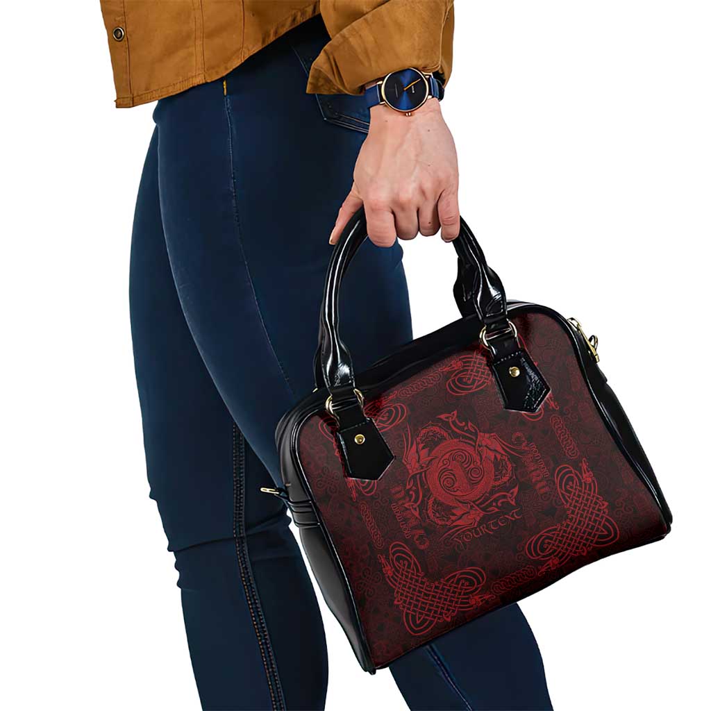 Personalized Anglesey Ynys Mon Shoulder Handbag Red Standing Stone Celtic-inspired LT9