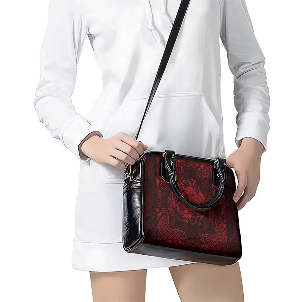 Personalized Anglesey Ynys Mon Shoulder Handbag Red Standing Stone Celtic-inspired LT9