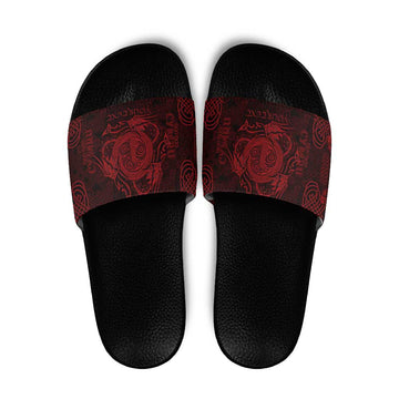 Personalized Anglesey Ynys Mon Slide Sandals Red Standing Stone Celtic-inspired LT9