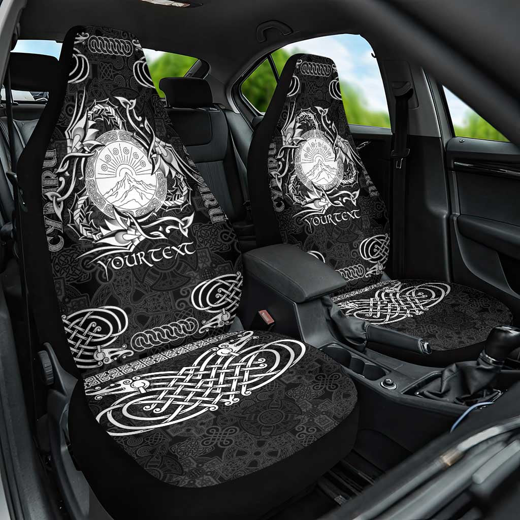 Personalized Brecknockshire Sir Frycheiniog Car Seat Cover Black Brecon Beacons Mountain Celtic-inspired LT9