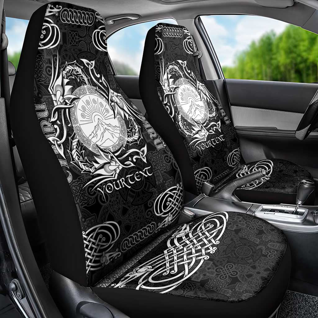 Personalized Brecknockshire Sir Frycheiniog Car Seat Cover Black Brecon Beacons Mountain Celtic-inspired LT9