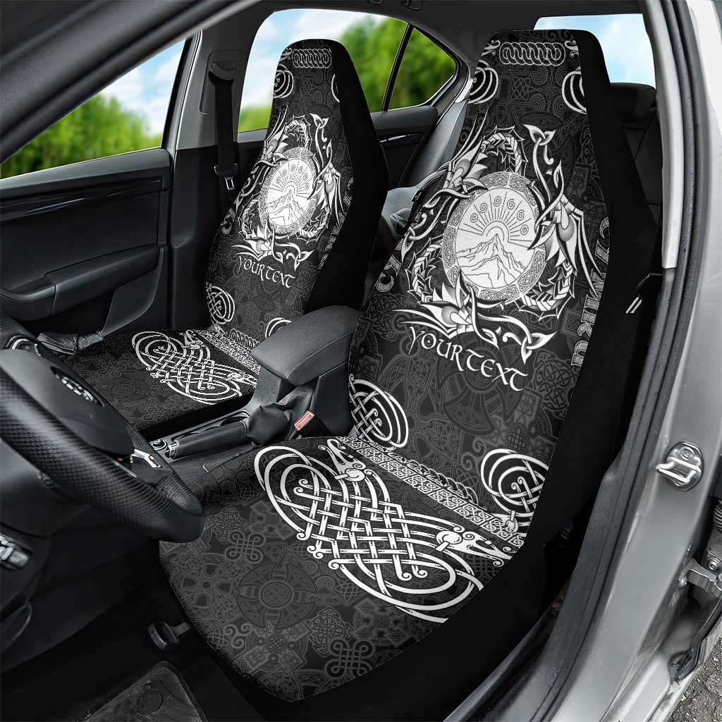 Personalized Brecknockshire Sir Frycheiniog Car Seat Cover Black Brecon Beacons Mountain Celtic-inspired LT9