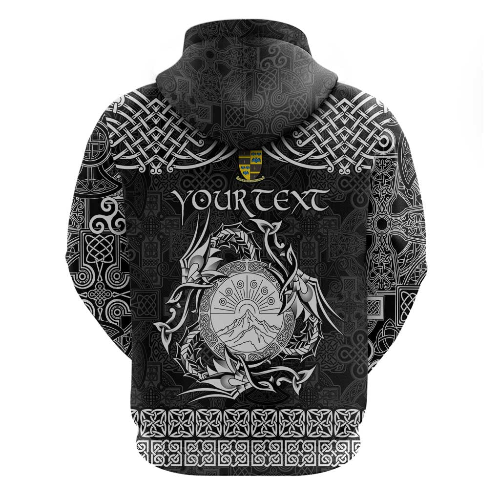 Personalized Brecknockshire Sir Frycheiniog Hoodie Black Brecon Beacons Mountain Celtic-inspired LT9