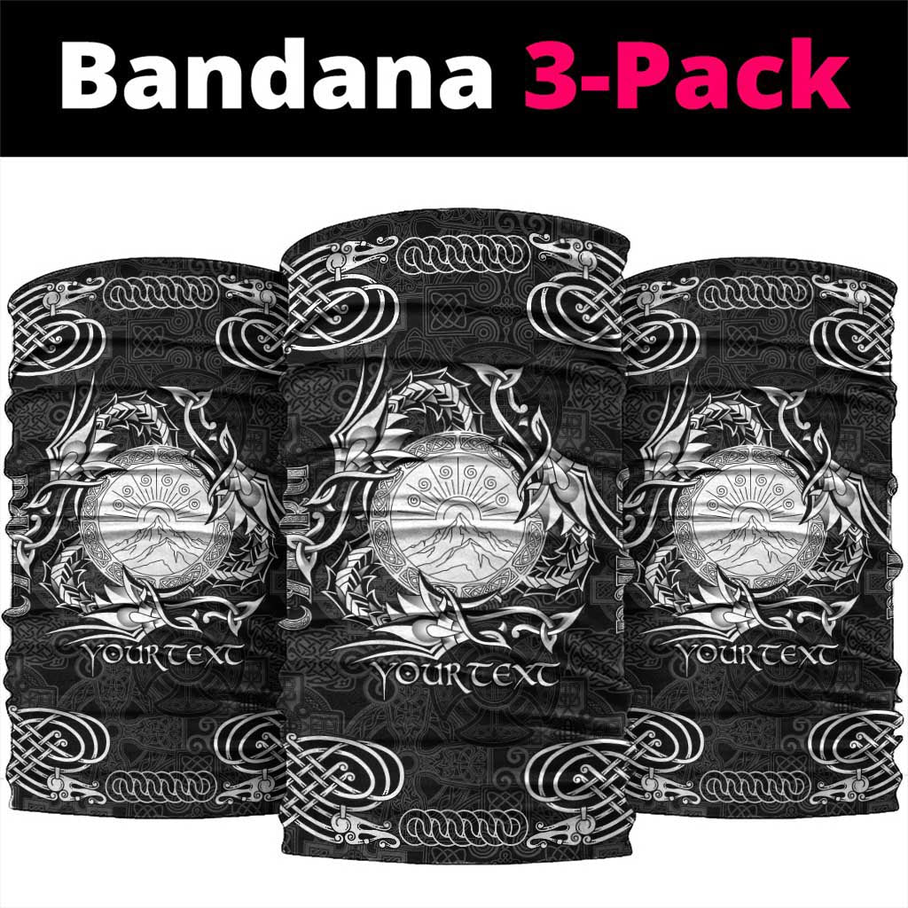 Personalized Brecknockshire Sir Frycheiniog Neck Gaiter Black Brecon Beacons Mountain Celtic-inspired LT9