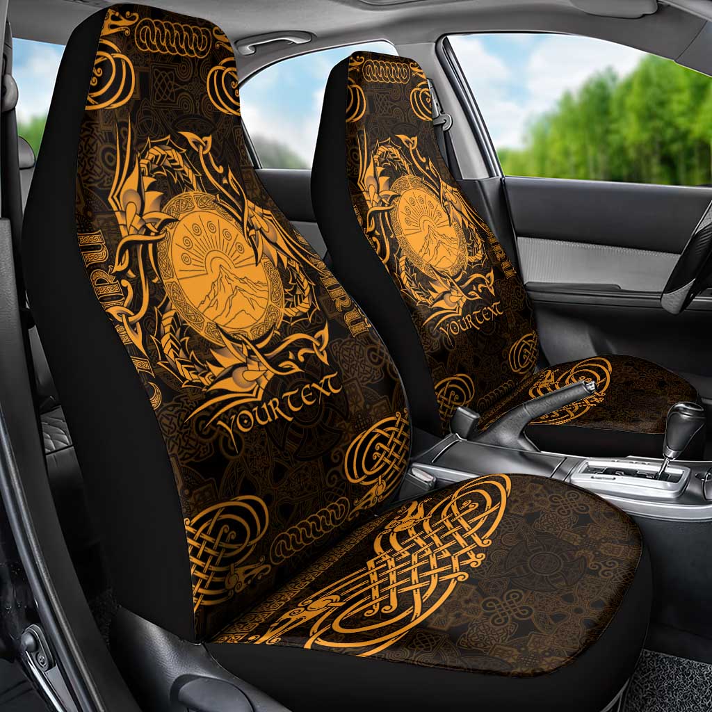 Personalized Brecknockshire Sir Frycheiniog Car Seat Cover Gold Brecon Beacons Mountain Celtic-inspired LT9