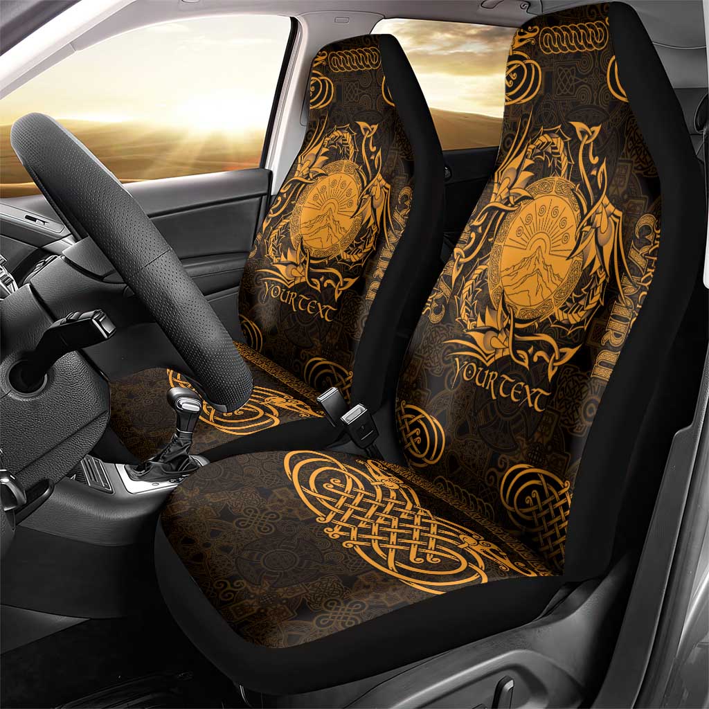 Personalized Brecknockshire Sir Frycheiniog Car Seat Cover Gold Brecon Beacons Mountain Celtic-inspired LT9