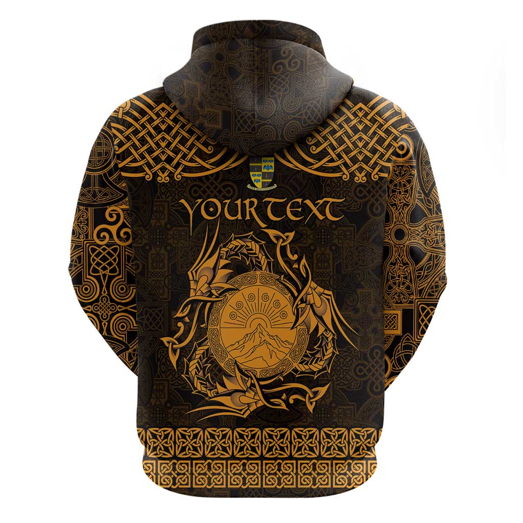 Personalized Brecknockshire Sir Frycheiniog Hoodie Gold Brecon Beacons Mountain Celtic-inspired LT9