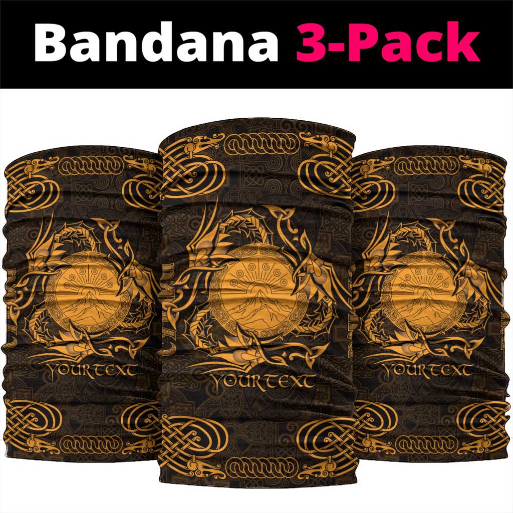 Personalized Brecknockshire Sir Frycheiniog Neck Gaiter Gold Brecon Beacons Mountain Celtic-inspired LT9