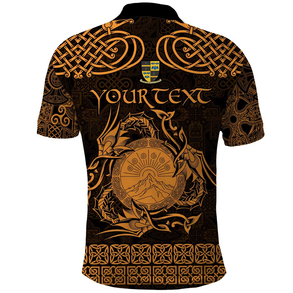 Personalized Brecknockshire Sir Frycheiniog Polo Shirt Gold Brecon Beacons Mountain Celtic-inspired LT9