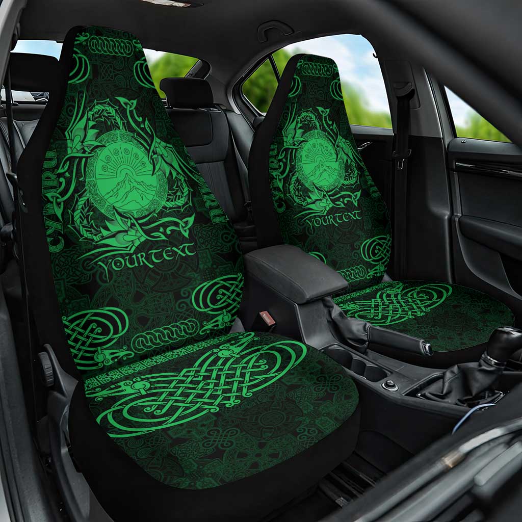 Personalized Brecknockshire Sir Frycheiniog Car Seat Cover Green Brecon Beacons Mountain Celtic-inspired LT9