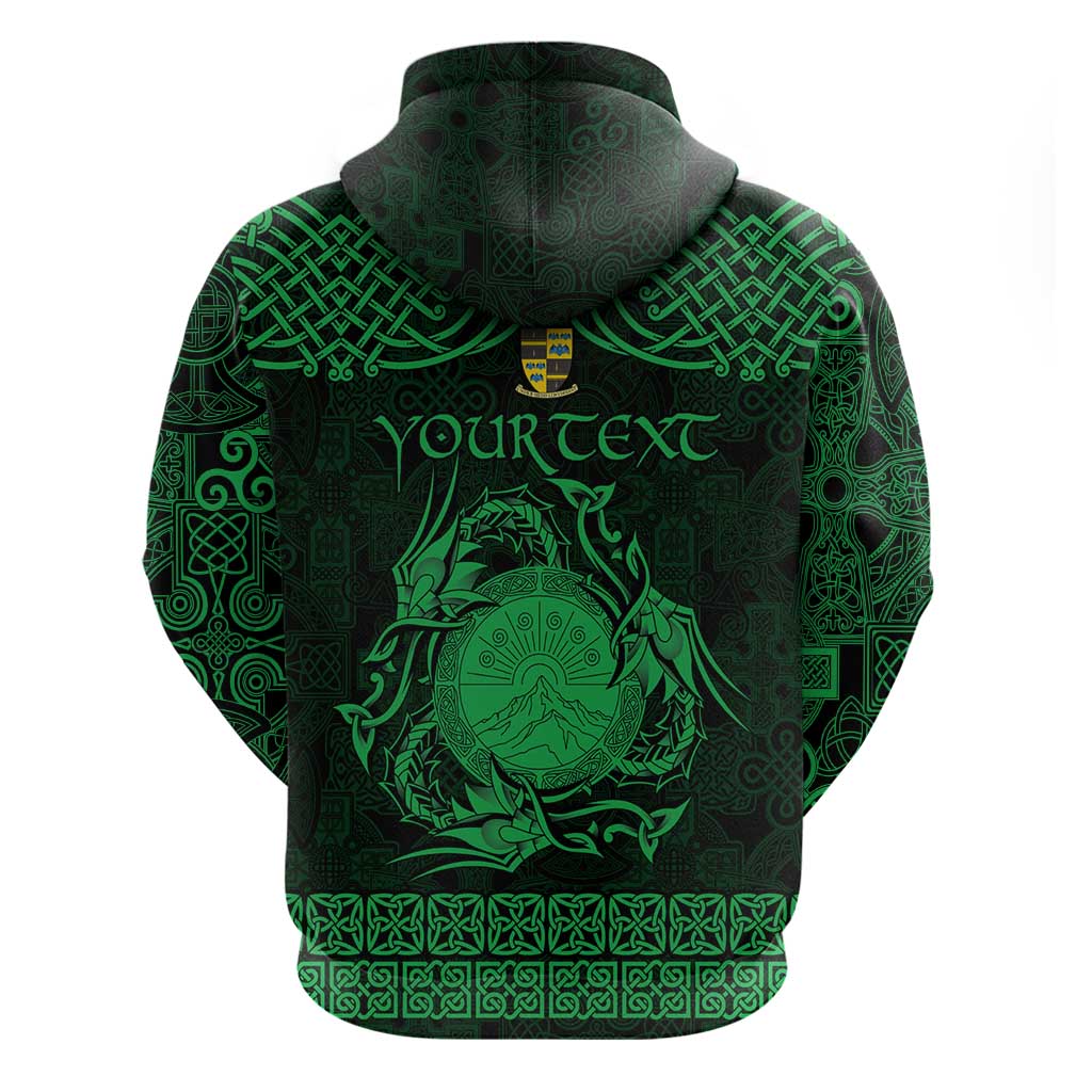 Personalized Brecknockshire Sir Frycheiniog Hoodie Green Brecon Beacons Mountain Celtic-inspired LT9