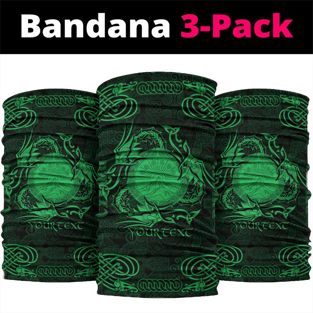 Personalized Brecknockshire Sir Frycheiniog Neck Gaiter Green Brecon Beacons Mountain Celtic-inspired LT9