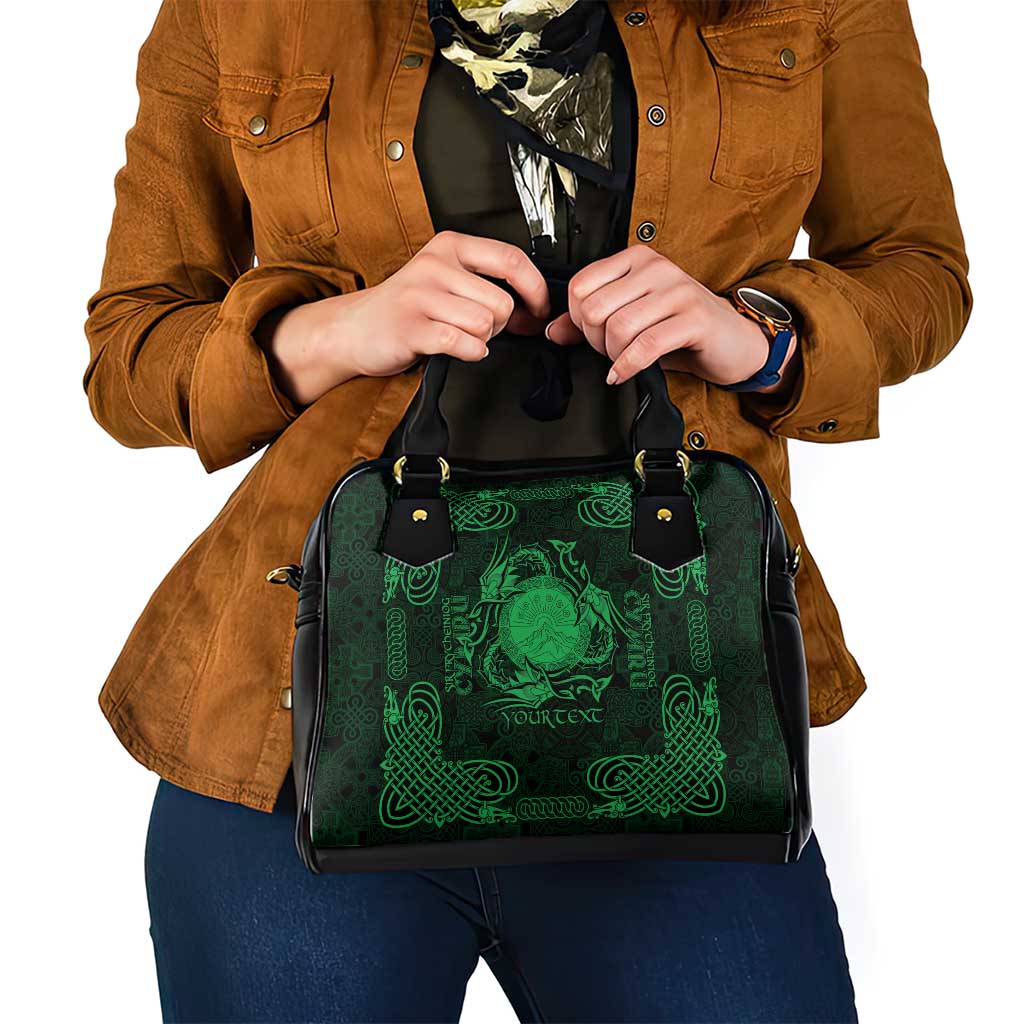 Personalized Brecknockshire Sir Frycheiniog Shoulder Handbag Green Brecon Beacons Mountain Celtic-inspired LT9