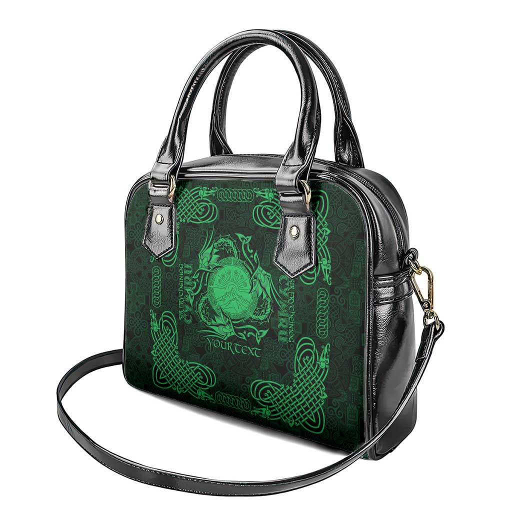 Personalized Brecknockshire Sir Frycheiniog Shoulder Handbag Green Brecon Beacons Mountain Celtic-inspired LT9