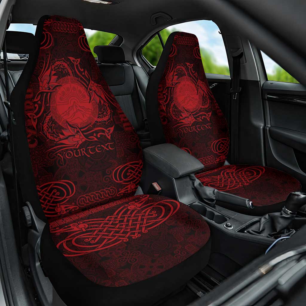 Personalized Brecknockshire Sir Frycheiniog Car Seat Cover Red Brecon Beacons Mountain Celtic-inspired LT9