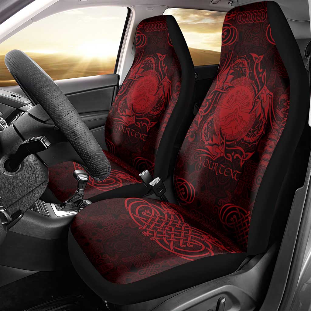 Personalized Brecknockshire Sir Frycheiniog Car Seat Cover Red Brecon Beacons Mountain Celtic-inspired LT9