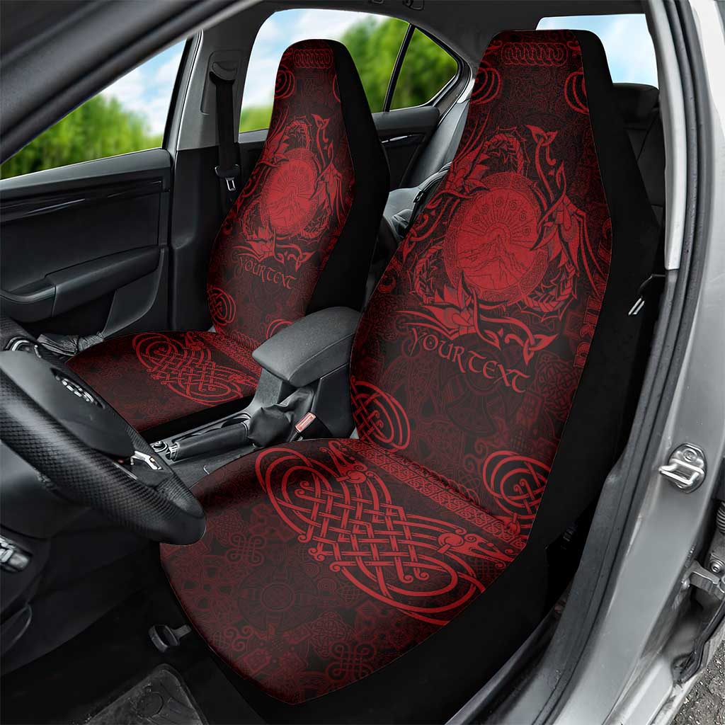 Personalized Brecknockshire Sir Frycheiniog Car Seat Cover Red Brecon Beacons Mountain Celtic-inspired LT9