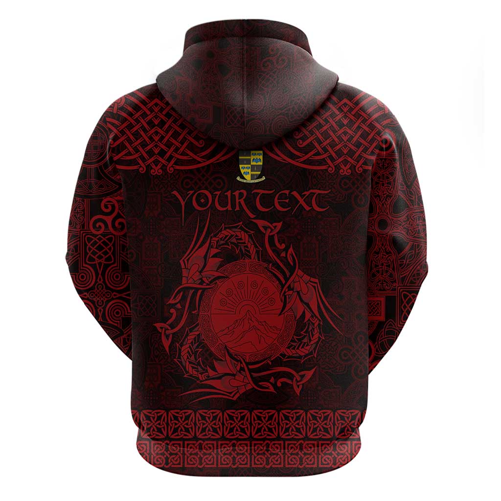 Personalized Brecknockshire Sir Frycheiniog Hoodie Red Brecon Beacons Mountain Celtic-inspired LT9