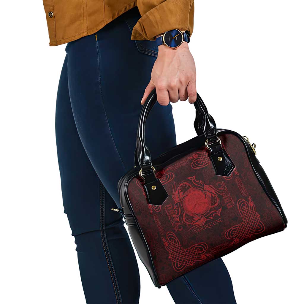 Personalized Brecknockshire Sir Frycheiniog Shoulder Handbag Red Brecon Beacons Mountain Celtic-inspired LT9