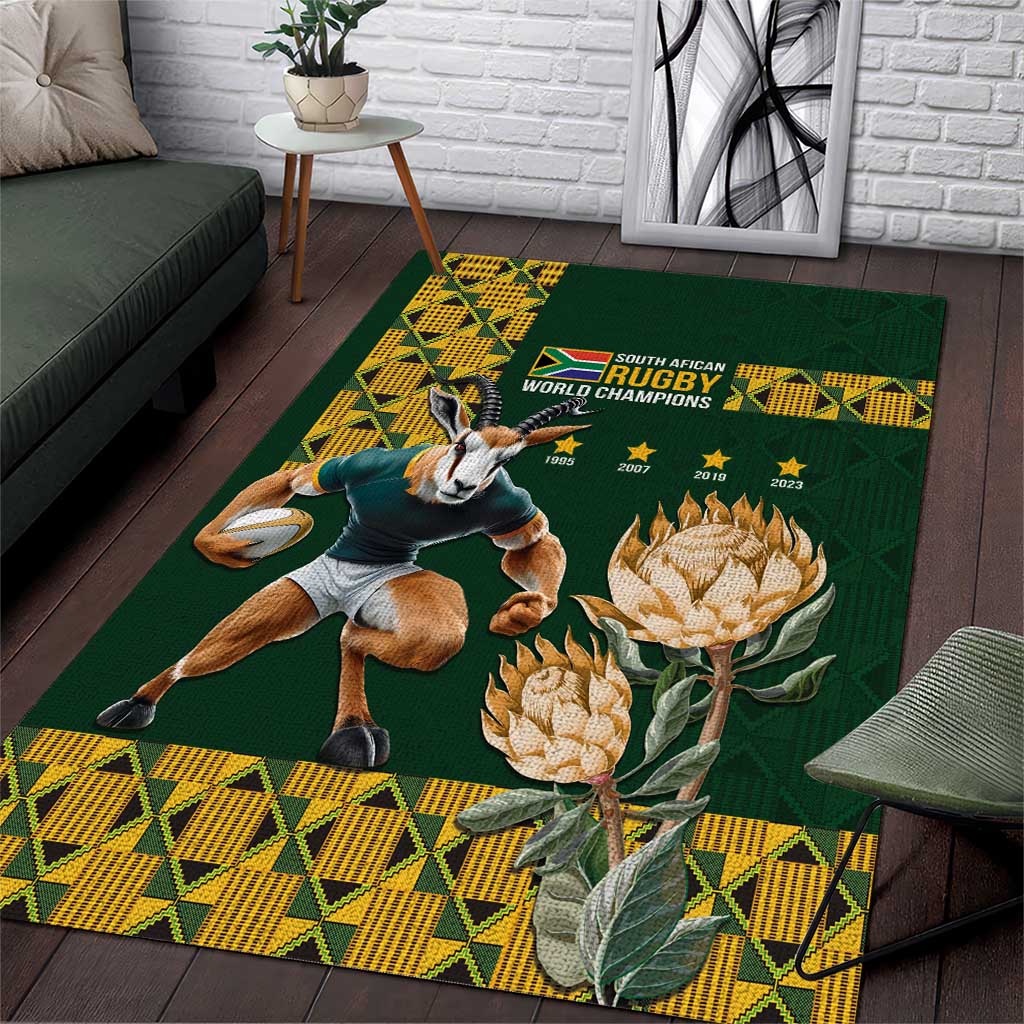 South Africa Rugby History World Champions Area Rug Springboks Make History LT9
