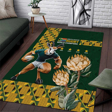 South Africa Rugby History World Champions Area Rug Springboks Make History LT9