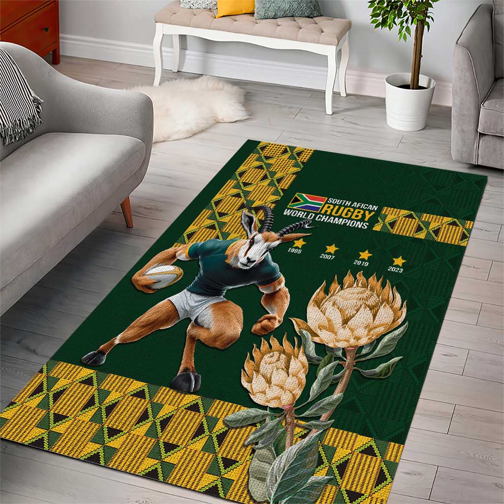 South Africa Rugby History World Champions Area Rug Springboks Make History LT9