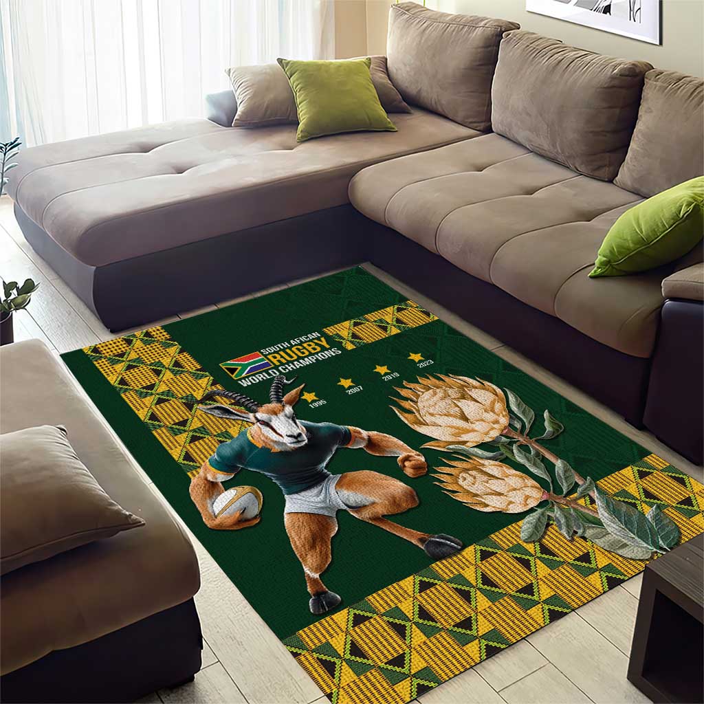 South Africa Rugby History World Champions Area Rug Springboks Make History LT9