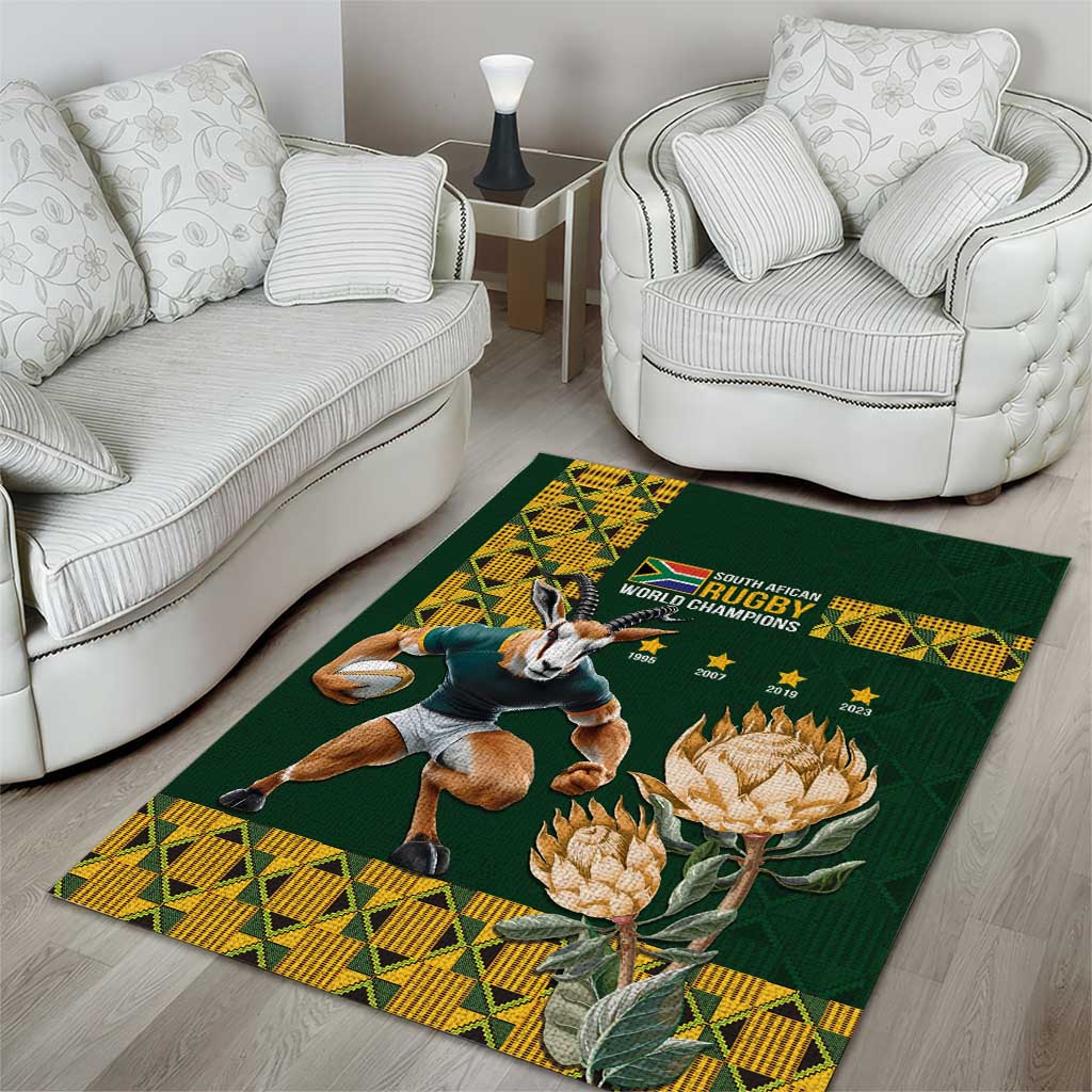 South Africa Rugby History World Champions Area Rug Springboks Make History LT9