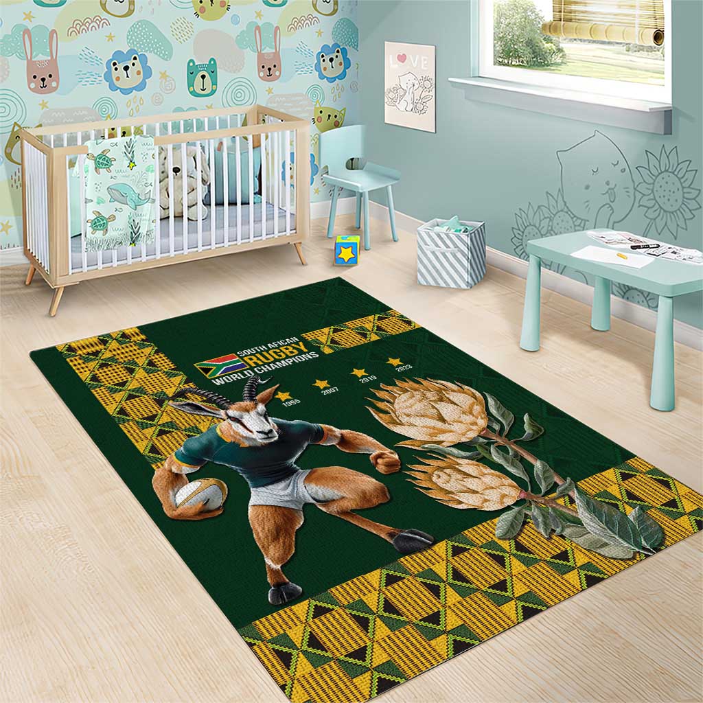South Africa Rugby History World Champions Area Rug Springboks Make History LT9