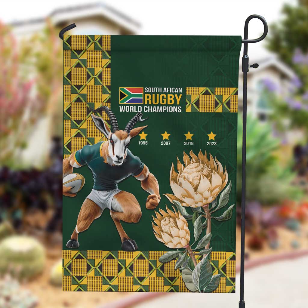 South Africa Rugby History World Champions Garden Flag Springboks Make History LT9