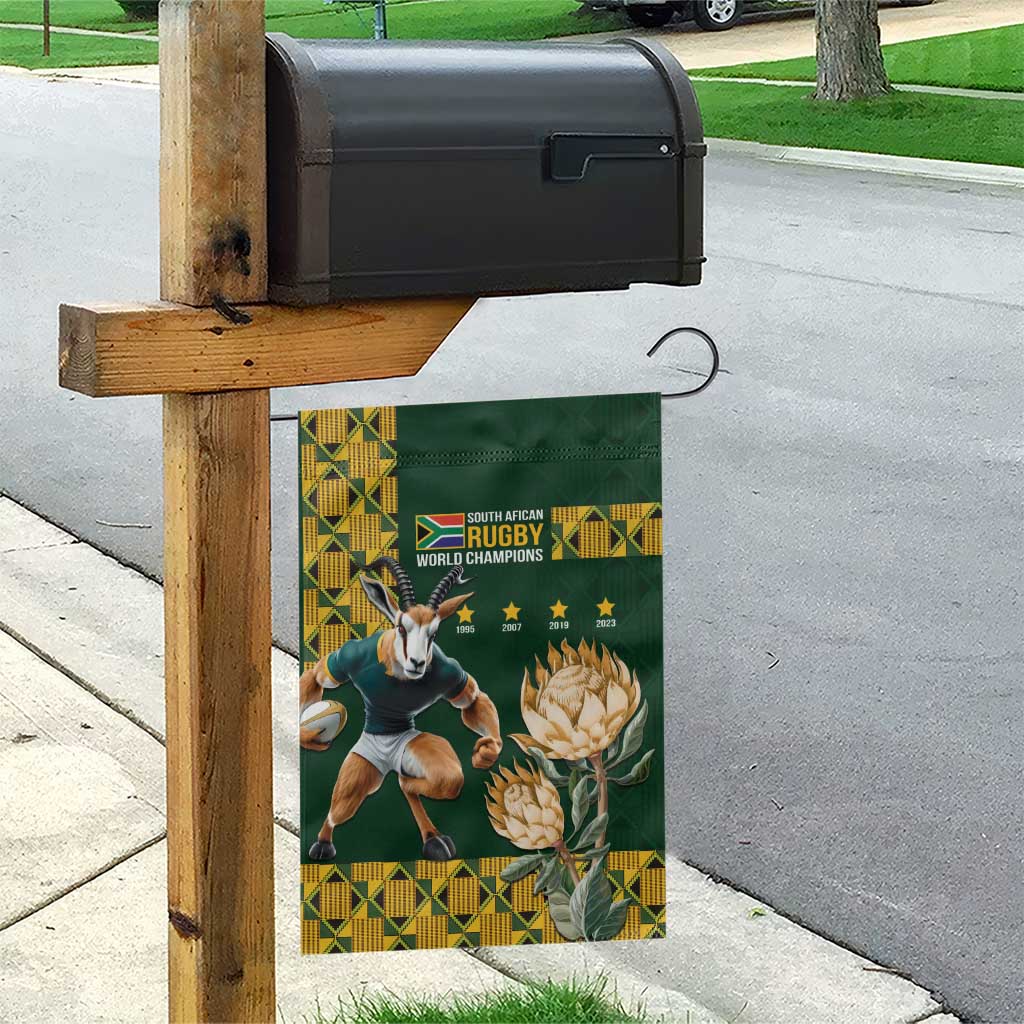South Africa Rugby History World Champions Garden Flag Springboks Make History LT9