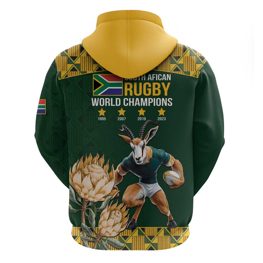 South Africa Rugby History World Champions Hoodie Springboks Make History LT9
