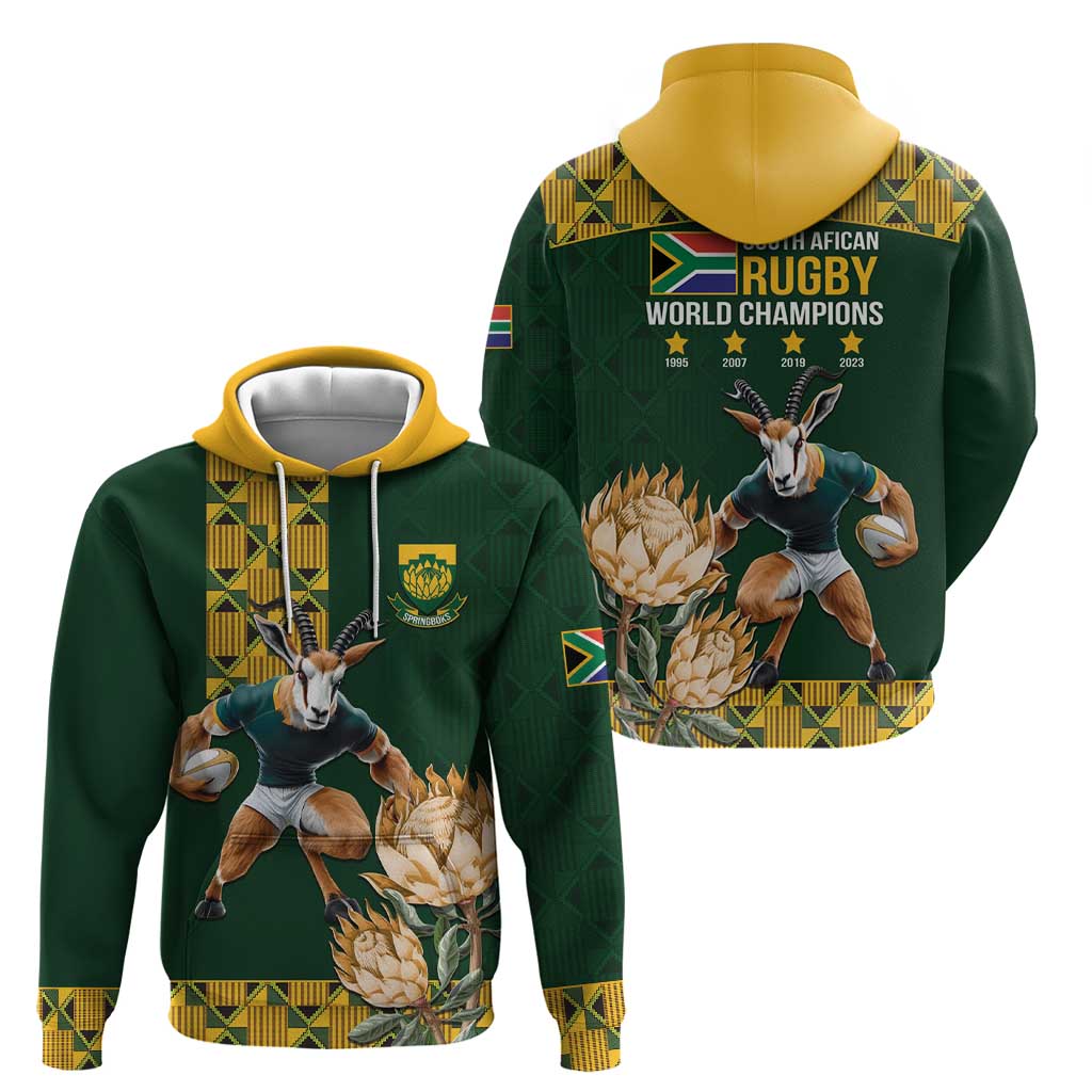 South Africa Rugby History World Champions Hoodie Springboks Make History LT9