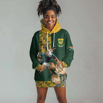 South Africa Rugby History World Champions Hoodie Dress Springboks Make History LT9
